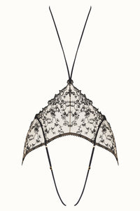 Tisja Damen Luxury Lingerie Gaia harness ouvert black for sizes s/m to m/l