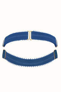 Tisja Damen Luxury Lingerie Signature Neck Collar Azure Blue One Size