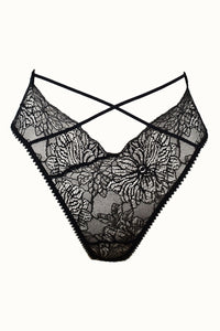 "Angel or Siren" SMALL ~ high ouvert brief ~ black