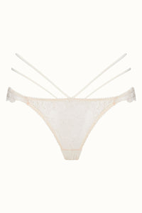 Tisja Damen Luxury Lingerie Gaia ouvert brief ivory for sizes small to xl