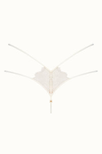 Tisja Damen Luxury Lingerie Gaia thong ivory for sizes xs to large