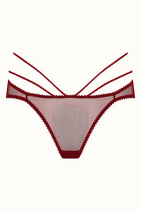 Tisja Damen Luxury Lingerie Myth ouvert brief burgundy size small to xl