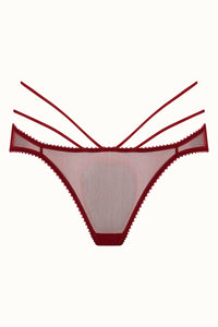 Tisja Damen Luxury Lingerie Myth ouvert brief burgundy size small to xl