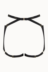 ''Echoes'' longline suspender & harness brief