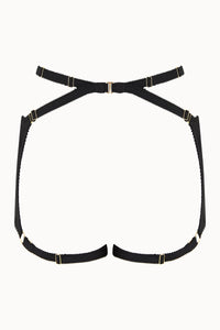 ''Echoes'' longline suspender & harness brief