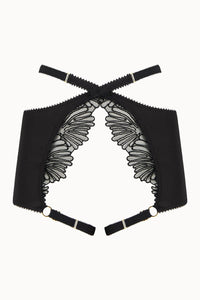 ''Echoes'' longline suspender & harness brief