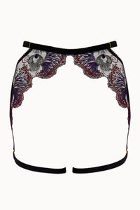 Tisja Damen Luxury Lingerie Lullaby Longline Suspender  Multicolored Black size S/M M/L 