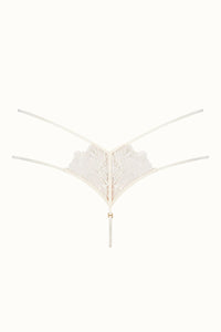 Tisja Damen Luxury Lingerie Poetica Thong  Ivory Size XS to Large 