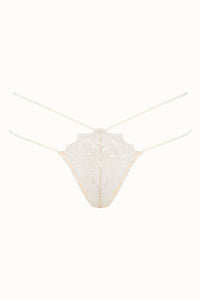 Tisja Damen Luxury Lingerie Poetica Thong  Ivory Size XS to Large 