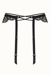 Tisja Damen Luxury Lingerie Sphinx suspender black size small to large