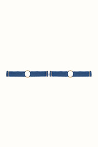 Tisja Damen Luxury Lingerie Signature Leg garters Azure Blue One Size