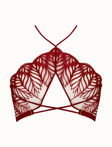 ''Sphinx'' LARGE ~ halter bra ~ burgundy