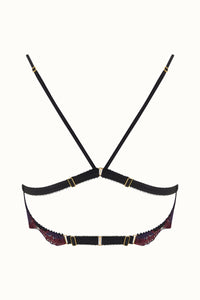 Tisja Damen Luxury Lingerie Lullaby Longline Bralette Multicolored Black size SS to L