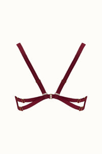 Tisja Damen Luxury Lingerie Myth wired bra burgundy size S M L LL 