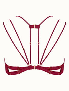 ''Sphinx'' MEDIUM ~ wired bra ~ burgundy