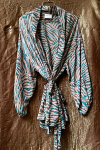Lyon Silk Robe ~ ''Ebb and Flow''
