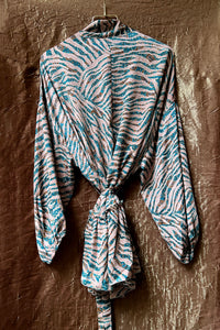 Lyon Silk Robe ~ ''Ebb and Flow''