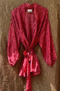 Lyon Silk Robe ~ ''Road to petals''