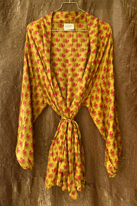 Lyon Silk Robe ~ ''Warm blossom''