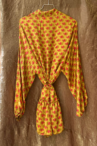 Lyon Silk Robe ~ ''Warm blossom''