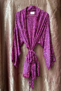 Lyon Silk Robe ~ ''Dancing swirl''