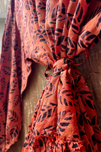 Lyon Silk Robe ~ ''Blush me feathers''