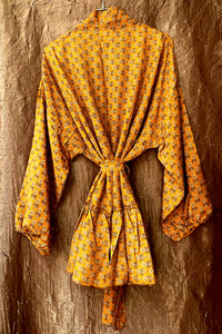 Lyon Silk Robe ~ ''Golden daisies''